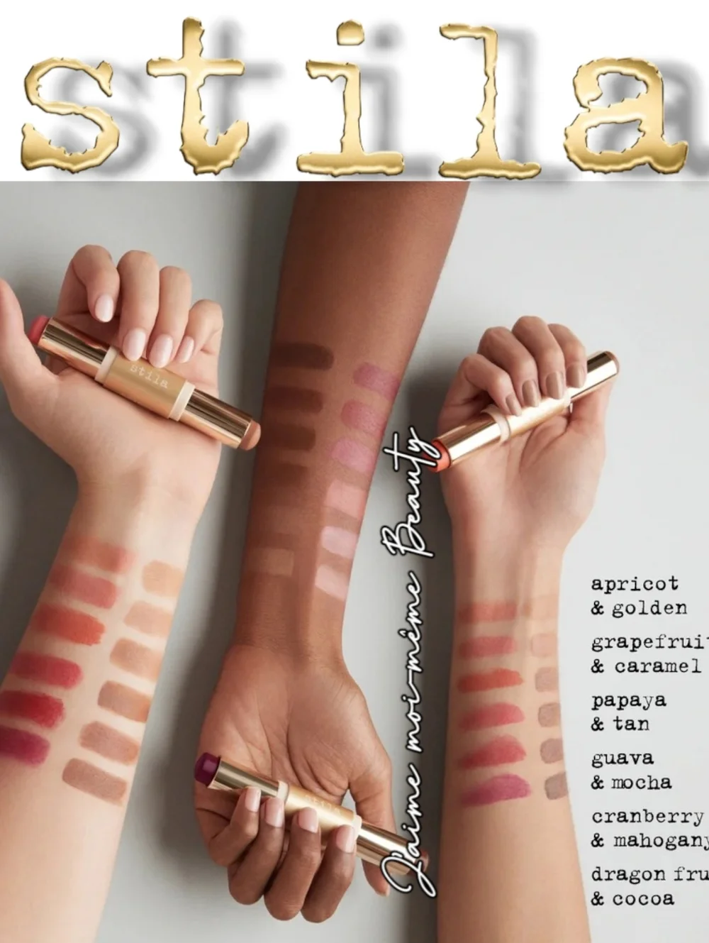 Stila Dual-Ended Blush And Bronzer Lip & Cheek Stick — Guava And Mocha
